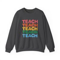 Load image into Gallery viewer, "Teach" Repeat 1 - Gildan 18000 Crewneck Sweatshirt