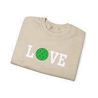 Load image into Gallery viewer, "LOVE Pickleball" 1 - Green - Gildan 18000 Crewneck Sweatshirt