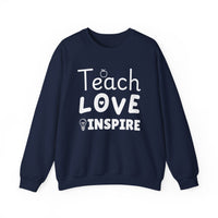 Load image into Gallery viewer, "Teach Love Inspire" 3 - Gildan 18000 Crewneck Sweatshirt