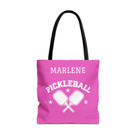 Load image into Gallery viewer, "Pickleball Crossed Paddles" 1 - Canvas Tote 18" x 18" - PERSONALIZED
