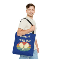 Load image into Gallery viewer, "I'd Hit That" 1 - Canvas Tote 18" x 18" - PERSONALIZED