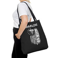 Load image into Gallery viewer, "Nurse Flag" 1 - Canvas Tote 18" x 18" - PERSONALIZED