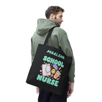 Load image into Gallery viewer, "School Nurse" 1 - Canvas Tote 18" x 18" - PERSONALIZED