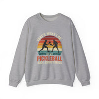 Load image into Gallery viewer, "That's What I Do I Play Pickleball and I Know Things" 1 - Gildan 18000 Crewneck Sweatshirt
