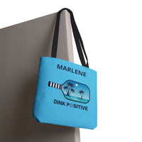 Load image into Gallery viewer, "Dink Positive" 1 - Canvas Tote 18" x 18" - PERSONALIZED
