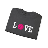 Load image into Gallery viewer, "LOVE Pickleball" 1 - Pink - Gildan 18000 Crewneck Sweatshirt