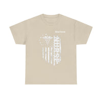 Load image into Gallery viewer, "Nurse Flag" 1 - Gildan 5000 Heavy Cotton Tee - PERSONALIZED