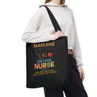 Load image into Gallery viewer, "Vintage Nurse" 1 - Canvas Tote 18" x 18" - PERSONALIZED