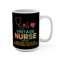 Load image into Gallery viewer, "Vintage Nurse" 15oz Ceramic Mug - Funny Nurse Definition Gift | Printed On Demand
