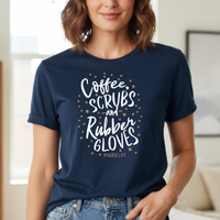 Load image into Gallery viewer, "Coffee Scrubs &amp; Rubber Gloves" 6 - Women’s Tee (Gildan 64000)