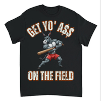 Load image into Gallery viewer, "Get Yo Ass" Baseball - On The Field 02 - Gildan 5000 Heavy Cotton Tee