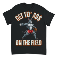 Load image into Gallery viewer, "Get Yo Ass" Baseball - On The Field 05 - Gildan 5000 Heavy Cotton Tee