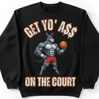 Load image into Gallery viewer, "Get Yo Ass" Basketball - On The Court 02 - Gildan 18000 Crewneck Sweatshirt