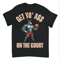 Load image into Gallery viewer, "Get Yo Ass" Basketball - On The Court 02 - Gildan 5000 Heavy Cotton Tee