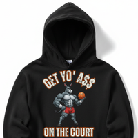 Load image into Gallery viewer, "Get Yo Ass" Basketball - On The Court 02 - Lane Seven LS14001 Premium Hooded Sweatshirt