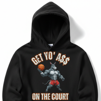 Load image into Gallery viewer, "Get Yo Ass" Basketball - On The Court 03 - Lane Seven LS14001 Premium Hooded Sweatshirt