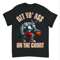 Load image into Gallery viewer, "Get Yo Ass" Basketball - On The Court 04 - Gildan 5000 Heavy Cotton Tee