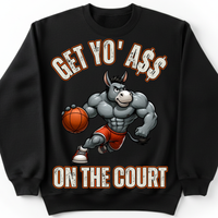 Load image into Gallery viewer, "Get Yo Ass" Basketball - On The Court 05 - Gildan 18000 Crewneck Sweatshirt