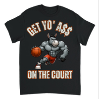 Load image into Gallery viewer, "Get Yo Ass" Basketball - On The Court 05 - Gildan 5000 Heavy Cotton Tee