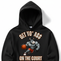 Load image into Gallery viewer, "Get Yo Ass" Basketball - On The Court 05 - Lane Seven LS14001 Premium Hooded Sweatshirt