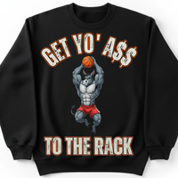 Load image into Gallery viewer, "Get Yo Ass" Basketball - To The Rack 01 - Gildan 18000 Crewneck Sweatshirt