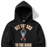 Load image into Gallery viewer, "Get Yo Ass" Basketball - To The Rack 01 - Lane Seven LS14001 Premium Hooded Sweatshirt