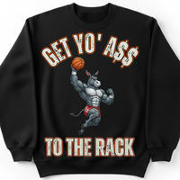 Load image into Gallery viewer, "Get Yo Ass" Basketball - To The Rack 02 - Gildan 18000 Crewneck Sweatshirt