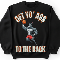Load image into Gallery viewer, "Get Yo Ass" Basketball - To The Rack 03 - Gildan 18000 Crewneck Sweatshirt