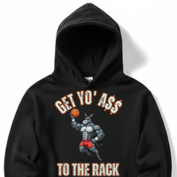 Load image into Gallery viewer, "Get Yo Ass" Basketball - To The Rack 03 - Lane Seven LS14001 Premium Hooded Sweatshirt