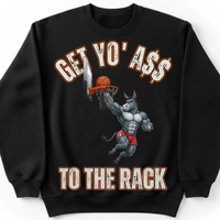 Load image into Gallery viewer, "Get Yo Ass" Basketball - To The Rack 04 - Gildan 18000 Crewneck Sweatshirt