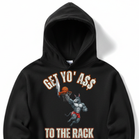 Load image into Gallery viewer, "Get Yo Ass" Basketball - To The Rack 04 - Lane Seven LS14001 Premium Hooded Sweatshirt