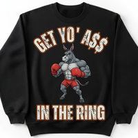 Load image into Gallery viewer, "Get Yo Ass" Boxing - In The Ring 01 - Gildan 18000 Crewneck Sweatshirt