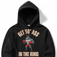 Load image into Gallery viewer, "Get Yo Ass" Boxing - In The Ring 01 - Lane Seven LS14001 Premium Hooded Sweatshirt