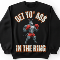 Load image into Gallery viewer, "Get Yo Ass" Boxing - In The Ring 02 - Gildan 18000 Crewneck Sweatshirt