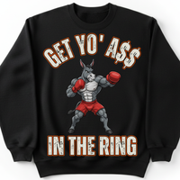 Load image into Gallery viewer, "Get Yo Ass" Boxing - In The Ring 03 - Gildan 18000 Crewneck Sweatshirt