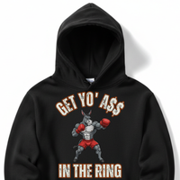 Load image into Gallery viewer, "Get Yo Ass" Boxing - In The Ring 03 - Lane Seven LS14001 Premium Hooded Sweatshirt