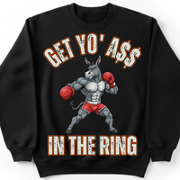 Load image into Gallery viewer, "Get Yo Ass" Boxing - In The Ring 04 - Gildan 18000 Crewneck Sweatshirt