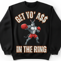 Load image into Gallery viewer, "Get Yo Ass" Boxing - In The Ring 05 - Gildan 18000 Crewneck Sweatshirt