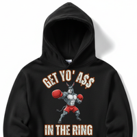 Load image into Gallery viewer, "Get Yo Ass" Boxing - In The Ring 05 - Lane Seven LS14001 Premium Hooded Sweatshirt