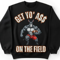 Load image into Gallery viewer, "Get Yo Ass" Football - On The Field 02 - Gildan 18000 Crewneck Sweatshirt