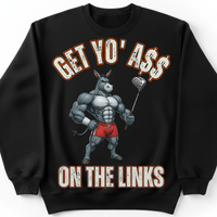 Load image into Gallery viewer, "Get Yo Ass" Golf - On The Links 01 - Gildan 18000 Crewneck Sweatshirt