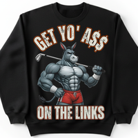 Load image into Gallery viewer, "Get Yo Ass" Golf - On The Links 02 - Gildan 18000 Crewneck Sweatshirt