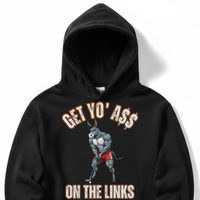 Load image into Gallery viewer, "Get Yo Ass" Golf - On The Links 05 - Lane Seven LS14001 Premium Hooded Sweatshirt