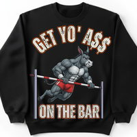 Load image into Gallery viewer, "Get Yo Ass" Gymnastics - On The Bar 01 - Gildan 18000 Crewneck Sweatshirt