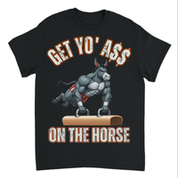 Load image into Gallery viewer, "Get Yo Ass" Gymnastics - On The Horse 02 - Gildan 5000 Heavy Cotton Tee