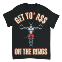 Load image into Gallery viewer, "Get Yo Ass" Gymnastics - On The Rings 02 - Gildan 5000 Heavy Cotton Tee