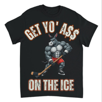 Load image into Gallery viewer, "Get Yo Ass" Hockey - On The Ice 2 - Gildan 5000 Heavy Cotton Tee