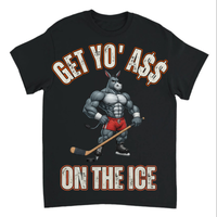 Load image into Gallery viewer, "Get Yo Ass" Hockey - On The Ice 3 - Gildan 5000 Heavy Cotton Tee