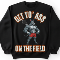 Load image into Gallery viewer, "Get Yo Ass" Lacrosse - On The Field 03 - Gildan 18000 Crewneck Sweatshirt