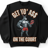 Load image into Gallery viewer, "Get Yo Ass" Pickleball - On The Court 01 - Gildan 18000 Crewneck Sweatshirt